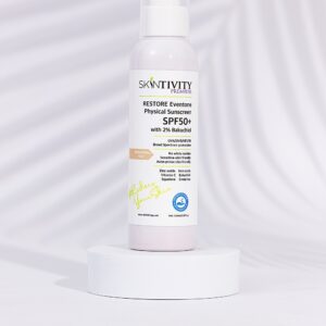 Skintivity RESTORE Eventone Physical Sunscreen SPF50 with 2 percent bakuchiol 150ml
